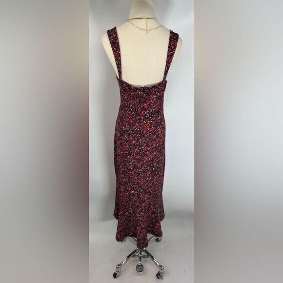 Anthropologie Hutch Dress Ditsy Floral Sweetheart Midi Flounce Hem XL Romantic - Picture 3 of 16